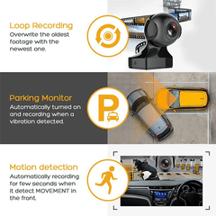 170° WiFi Dash Cam Recorder Car Camera HD 1080P Car DVR Vehicle Video G-Sensor - All The Above