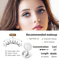 Magnetic False Eyelashes Set with Applicator - All The Above