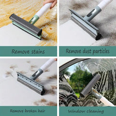3-in-1 Glass Cleaner With Spray And Double-sided Wiper - All The Above
