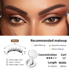Magnetic False Eyelashes Set with Applicator - All The Above