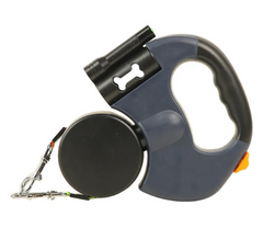 Retractable Double Dog Leash with Light