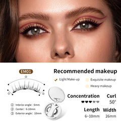 Magnetic False Eyelashes Set with Applicator - All The Above