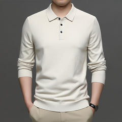 Men's Lapel Knit Pullover Sweater - All The Above