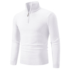 2023 Men's Plus Size Fleece Zip Mock Neck Sweater - All The Above
