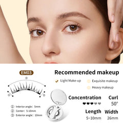 Magnetic False Eyelashes Set with Applicator - All The Above