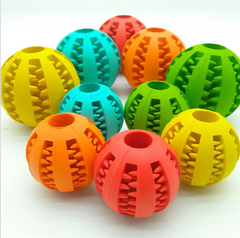 Interactive Rubber Slow Feeder Dog Ball - All The Above