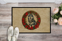 Alaskan Malamute Christmas Flowers Doormat - All The Above