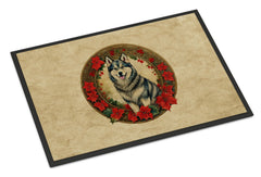 Alaskan Malamute Christmas Flowers Doormat - All The Above