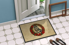 Alaskan Malamute Christmas Flowers Doormat - All The Above