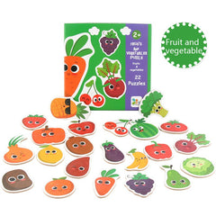 Animal Transportation Map and Fruit Vegetable Puzzle Toy - All The Above