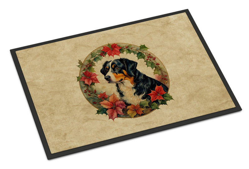 Appenzeller Sennenhund Christmas Flowers Doormat - All The Above