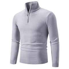 2023 Men's Plus Size Fleece Zip Mock Neck Sweater - All The Above