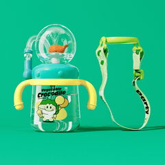 Children's Whale Cartoon Diving Fountain Water Bottle - Tritan Leakproof Sippy Cup (Various Sizes & Colors) - All The Above