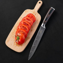 Damascus Style Kitchen Knife Set - All The Above