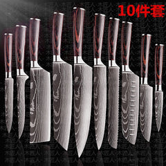 Damascus Style Kitchen Knife Set - All The Above