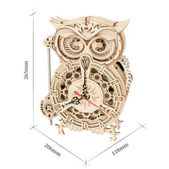 DIY Wooden Mechanical Owl Clock Model for Home Decor - All The Above