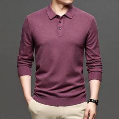 Men's Lapel Knit Pullover Sweater - All The Above