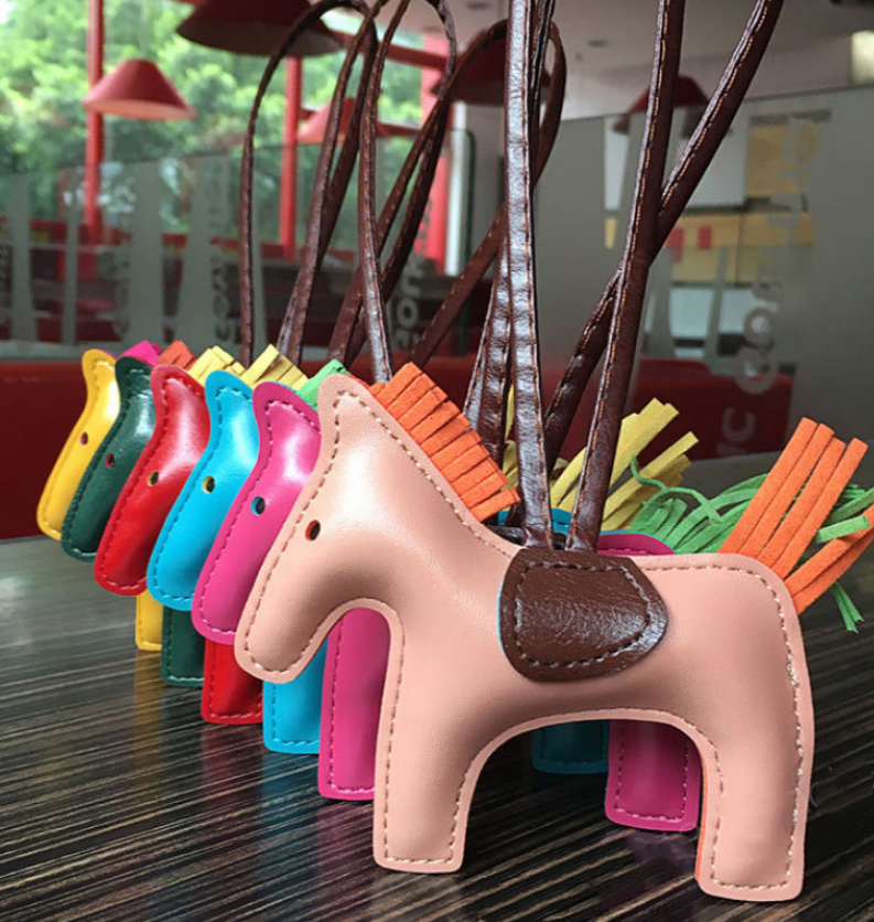 Handmade Leather Pony Keychain And Bag Charm - All The Above