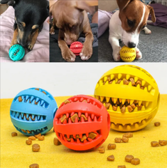 Interactive Rubber Slow Feeder Dog Ball - All The Above