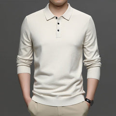 Men's Lapel Knit Pullover Sweater - All The Above