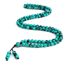 Men's Natural Stone Malachite 108 Beaded Necklace - All The Above