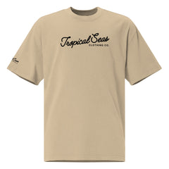 Oversized Tropical Seas Printed Faded T-shirt - All The Above