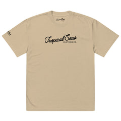 Oversized Tropical Seas Printed Faded T-shirt - All The Above