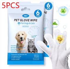 Pet Cleaning Gloves & Wipes - All The Above
