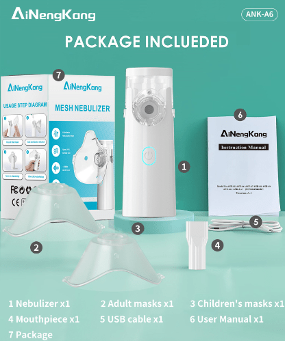 Portable Nebulizer Handheld Asthma Inhaler Device - All The Above
