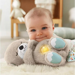 Sound Machine Soothe 'n Snuggle Otter Portable Plush Baby Toy with Sensory Details Music Lights & Rhythmic Breathing Motion - All The Above