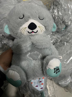 Sound Machine Soothe 'n Snuggle Otter Portable Plush Baby Toy with Sensory Details Music Lights & Rhythmic Breathing Motion - All The Above