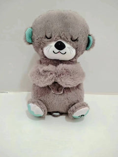 Sound Machine Soothe 'n Snuggle Otter Portable Plush Baby Toy with Sensory Details Music Lights & Rhythmic Breathing Motion - All The Above