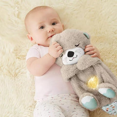 Sound Machine Soothe 'n Snuggle Otter Portable Plush Baby Toy with Sensory Details Music Lights & Rhythmic Breathing Motion - All The Above