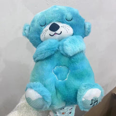 Sound Machine Soothe 'n Snuggle Otter Portable Plush Baby Toy with Sensory Details Music Lights & Rhythmic Breathing Motion - All The Above