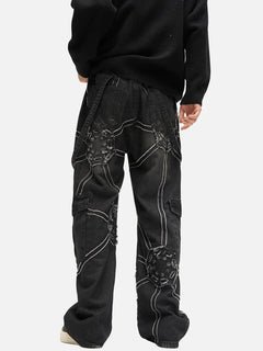 Spider Denim Pants - All The Above