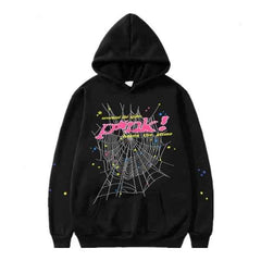 Spider Letter Prints Hoodies - All The Above
