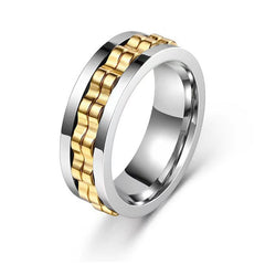 Stainless Steel Spinner Fidget Ring for Men - All The Above