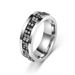 Stainless Steel Spinner Fidget Ring for Men - All The Above