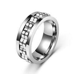 Stainless Steel Spinner Fidget Ring for Men - All The Above