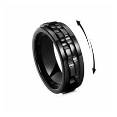 Stainless Steel Spinner Fidget Ring for Men - All The Above
