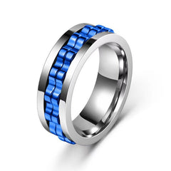Stainless Steel Spinner Fidget Ring for Men - All The Above