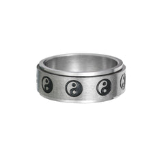 Stainless Steel Turning Decompression Gossip Ring for All - All The Above