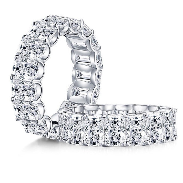 Sterling Silver Ring with High Carbon Diamond Simulant - All The Above