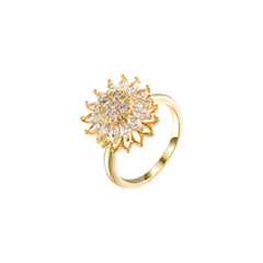Sunflower Rotation Ring for Anxiety Relief - All The Above