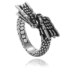 Titanium Steel Retro Chinese Dragon Ring (European & American) - All The Above