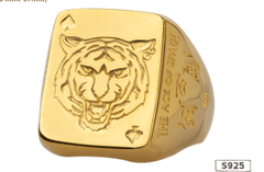 Trendy Silver Spade Ring - Chinese Zodiac Tiger Year - All The Above