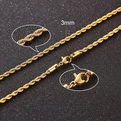 Twisted Rope Figaro Necklaces - All The Above