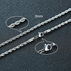 Twisted Rope Figaro Necklaces - All The Above