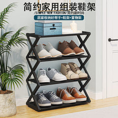Two-Tier Metal Shoe Rack, Free-Standing, 42×18.5×49.5 cm - All The Above